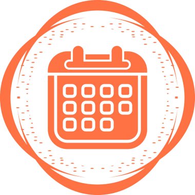 takvim anımsatma simgesi, özet biçimi, vektör illüstrasyonu