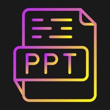 ppt dosya simgesi, vektör illüstrasyonu basit tasarım