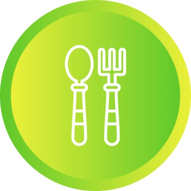 Çatal ve Bıçak Simgesi. Beyaz Arkaplanda Çatal-bıçak İşareti İzole Edildi 