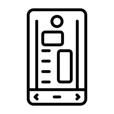 akıllı telefon simgesi, vektör illüstrasyonu basit tasarım