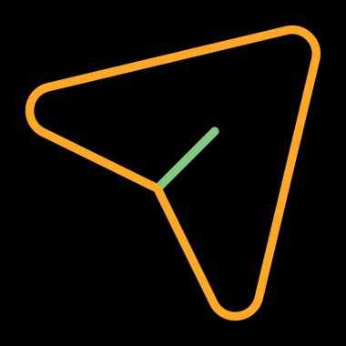 kağıt düzlem simgesi, vektör illüstrasyonu basit tasarım