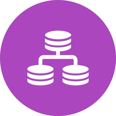 Reseller sunucu simgesi, vektör illüstrasyonu  