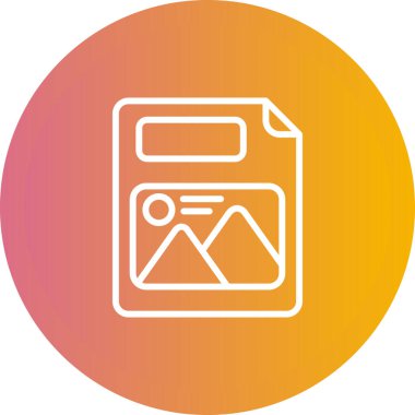 Resim dosyası. Web simgesi basit illüstrasyon