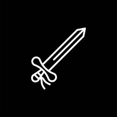 Kılıç. Web simgesi basit illüstrasyon