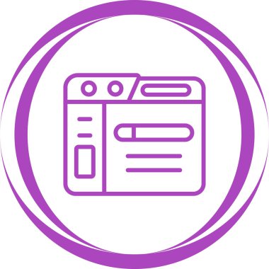 Web tarayıcı simgesi, vektör çizim     