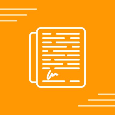 Belge imza simge vektör çizim