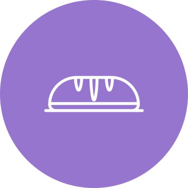 İzole edilmiş taze ekmek simgesinin vektör çizimi 