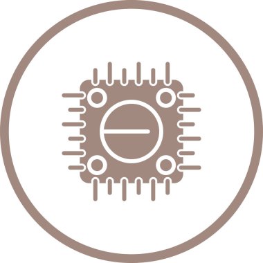 Bilgisayar Cpu simgesinin vektör illüstrasyonu
