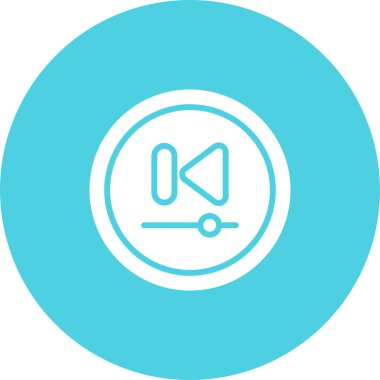 Video Önceki Parça Düğmesi simgesinin vektör illüstrasyonu