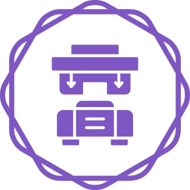 Web tasarımı, bilgi grafikleri ve daha fazlası için Creative Press Machine simgesi çizimi