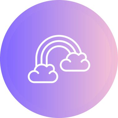 gökkuşağı simgesi. Web basit illüstrasyonu