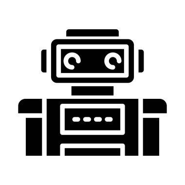 robot ağ simgesi, vektör illüstrasyonu