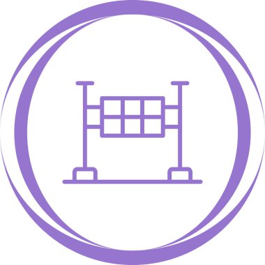 Düz çizgi simgesini bitir. Vektör illüstrasyonu.