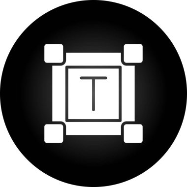 Yazı Tipi Tasarımı simgesi, vektör illüstrasyonu  