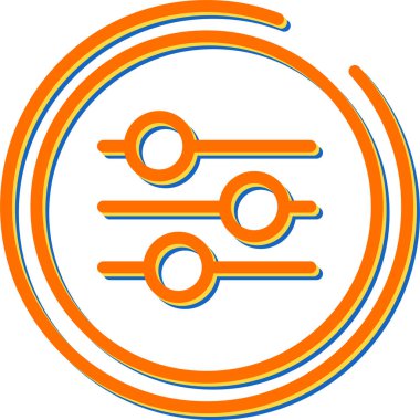 Equalizer ağ simgesinin vektör illüstrasyonu