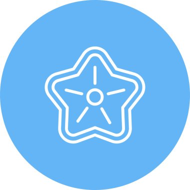 deniz yıldızı ikonu vektör çizimi