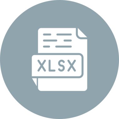 XLSX file icon design, vector illustration