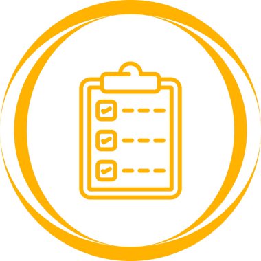 Kontrol listesi. Web simgesi basit illüstrasyon