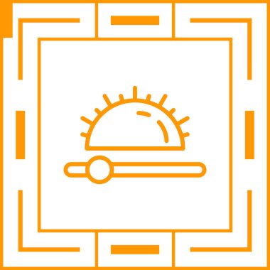 Karşıtlık simgesi, parlaklık simgesi. Beyaz arkaplandaki karşıtlık simgesini ayarla