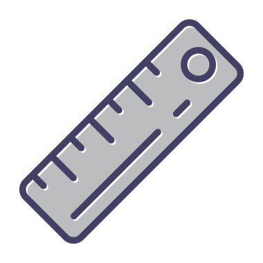 Cetvel web simgesi, vektör çizim