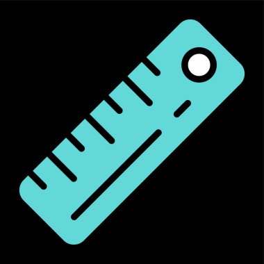 Cetvel web simgesi, vektör çizim