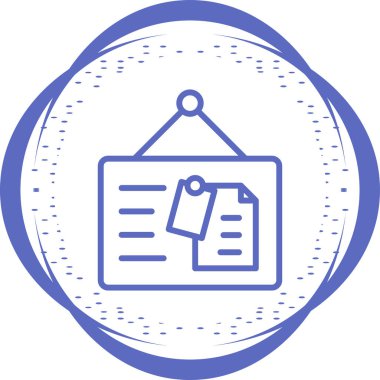 Tahta web simgesi, basit illüstrasyon