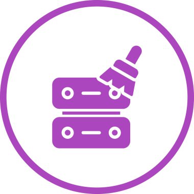 Bir Veri Temizleme simgesinin vektör çizimi 