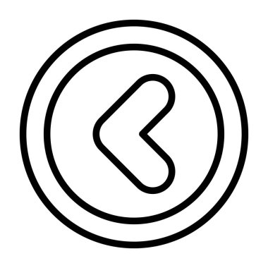 Açı Sol web simgesi, basit vektör illüstrasyonu