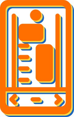 akıllı telefon simgesi, vektör illüstrasyonu basit tasarım