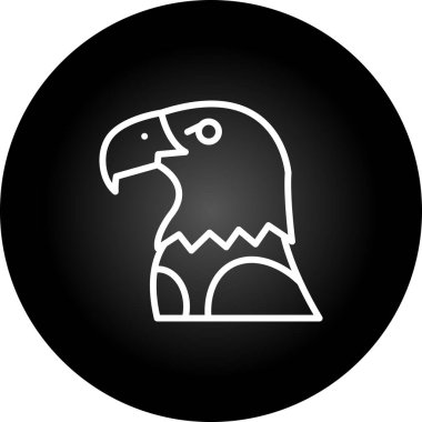 Kartal. Web simgesi basit illüstrasyon