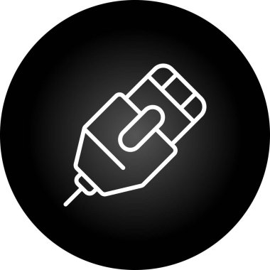 Ethernet Kablo simgesinin vektör illüstrasyonu