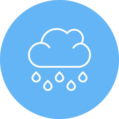 yağmur simgesi, vektör illüstrasyonu