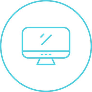 masaüstü monitörü web simgesi, vektör illüstrasyonu