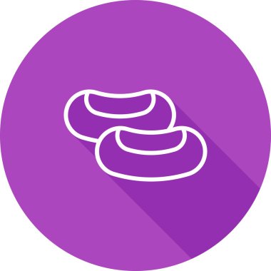 Böbrek Bitkisi Solid Tarzında Fasulye Simgesi