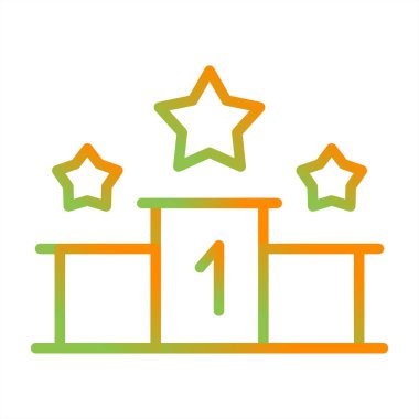 Podyum Web simgesi vektör illüstrasyonu