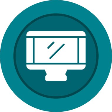 masaüstü monitörü web simgesi, vektör illüstrasyonu