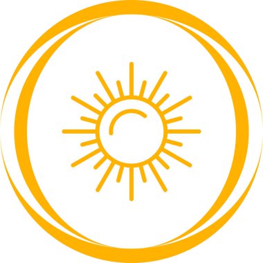 Güneş. Web simgesi basit illüstrasyon