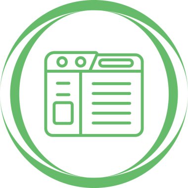 Web sitesi modern simgesinin vektör illüstrasyonu
