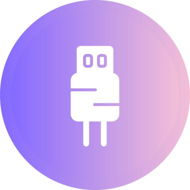 usb simgesi, vektör illüstrasyonu basit tasarım