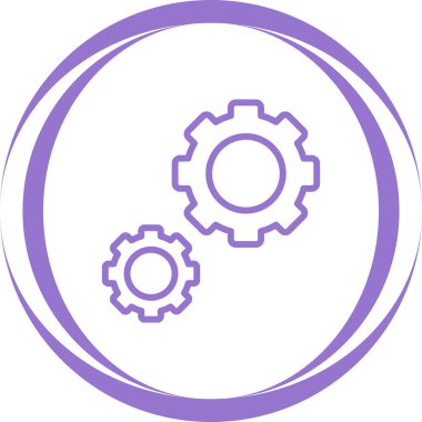 Gears web simgesi, basit vektör illüstrasyonu