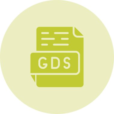 GDS file format icon, vector illustration   clipart