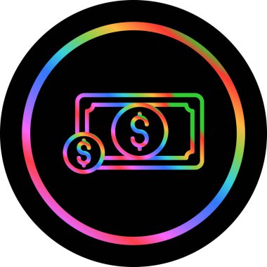 Para için. Web simgesi basit illüstrasyon