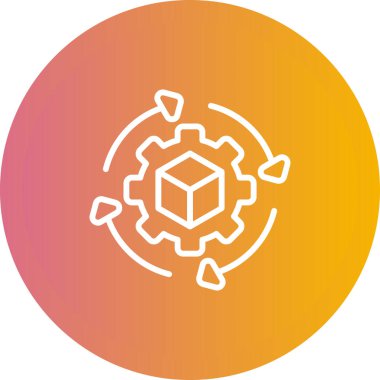  Tedarik Zinciri Analitik Simgesi Vektör İllüstrasyonu