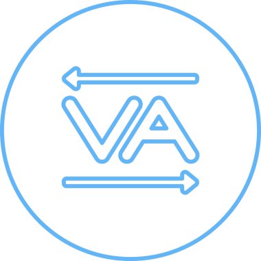 Kerning web simgesinin vektör illüstrasyonu             