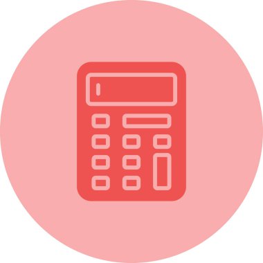 hesap makinesi web simgesi, vektör illüstrasyonu 