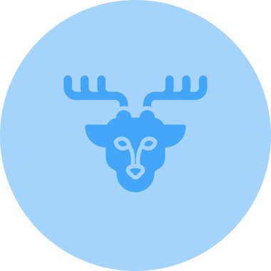 Geyik simge vektör çizim 