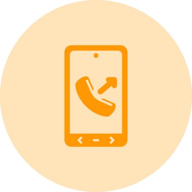 Giden arama simgesi, vektör çizim