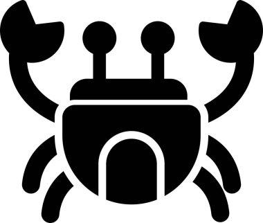 Yengeç simgesinin basit web çizimi