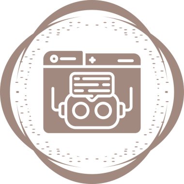 Chatbot düz simgesi, vektör illüstrasyonu 