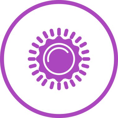 Güneş. Web simgesi basit illüstrasyon